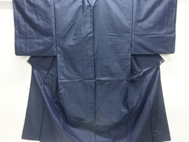 JAPANESE KIMONO / MENS KIMONO ENSEMBLE / DORO OSHIMA TSUMUGI / WOVEN KIKKO KASURI PATTERN
